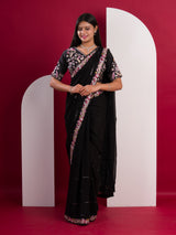 Chiffon Silk Saree with Elegant Sequence Design