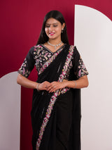 Chiffon Silk Saree with Elegant Sequence Design