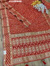 By Beautiful Pure khadi Georgette Gotapatti Handwork Bandhani saree