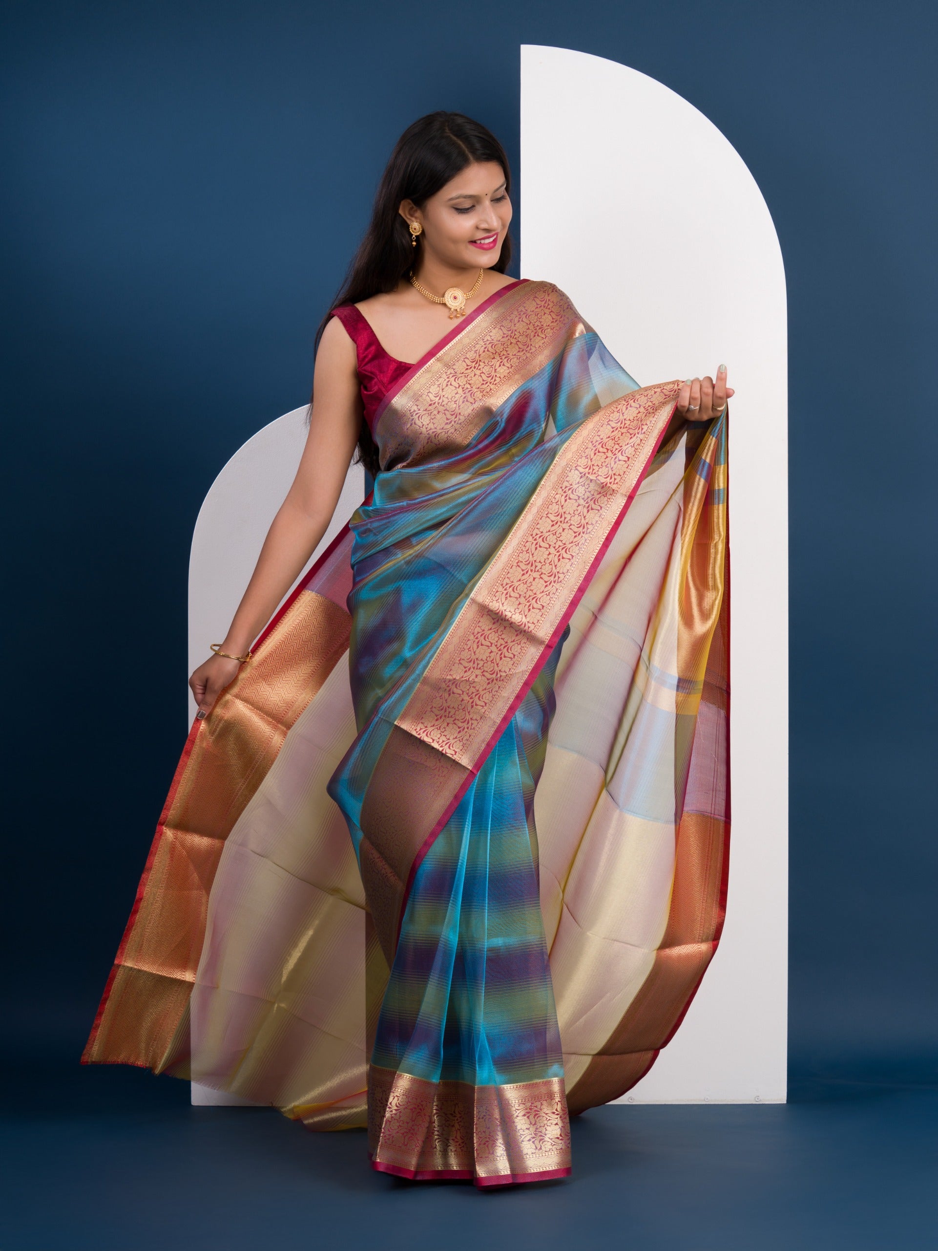 l Banarasi Silk Bollywood Style With Tissue work Saree