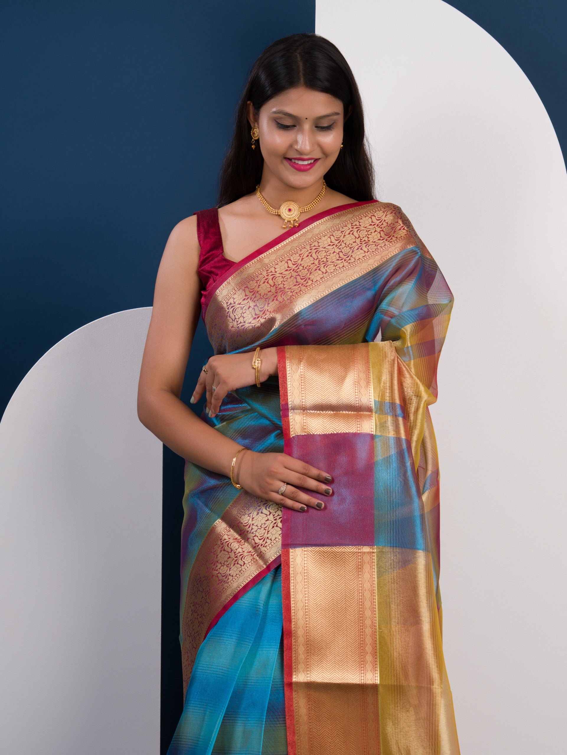 Banarasi Silk Bollywood Style With Tissue work Saree