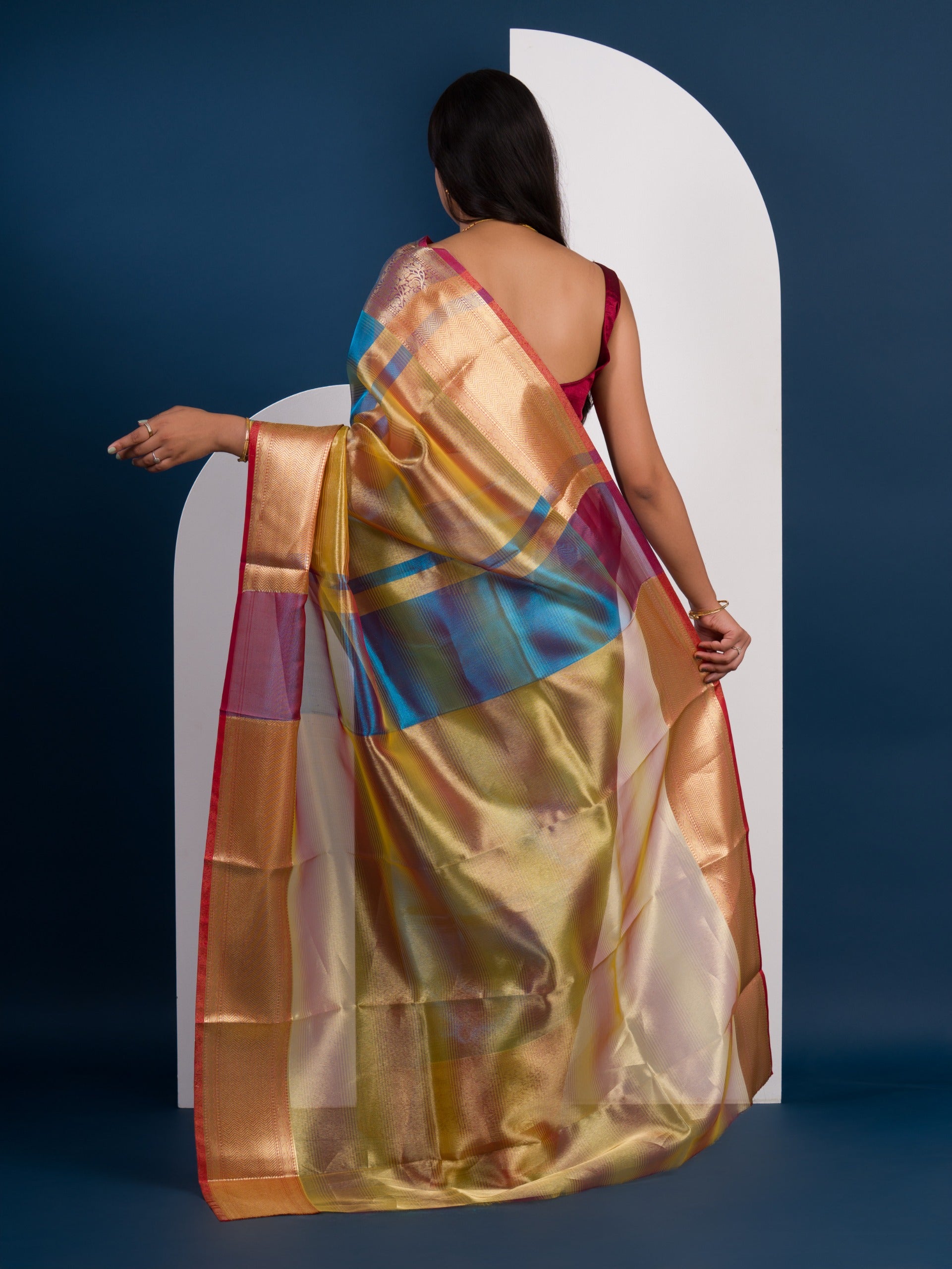 l Banarasi Silk Bollywood Style With Tissue work Saree