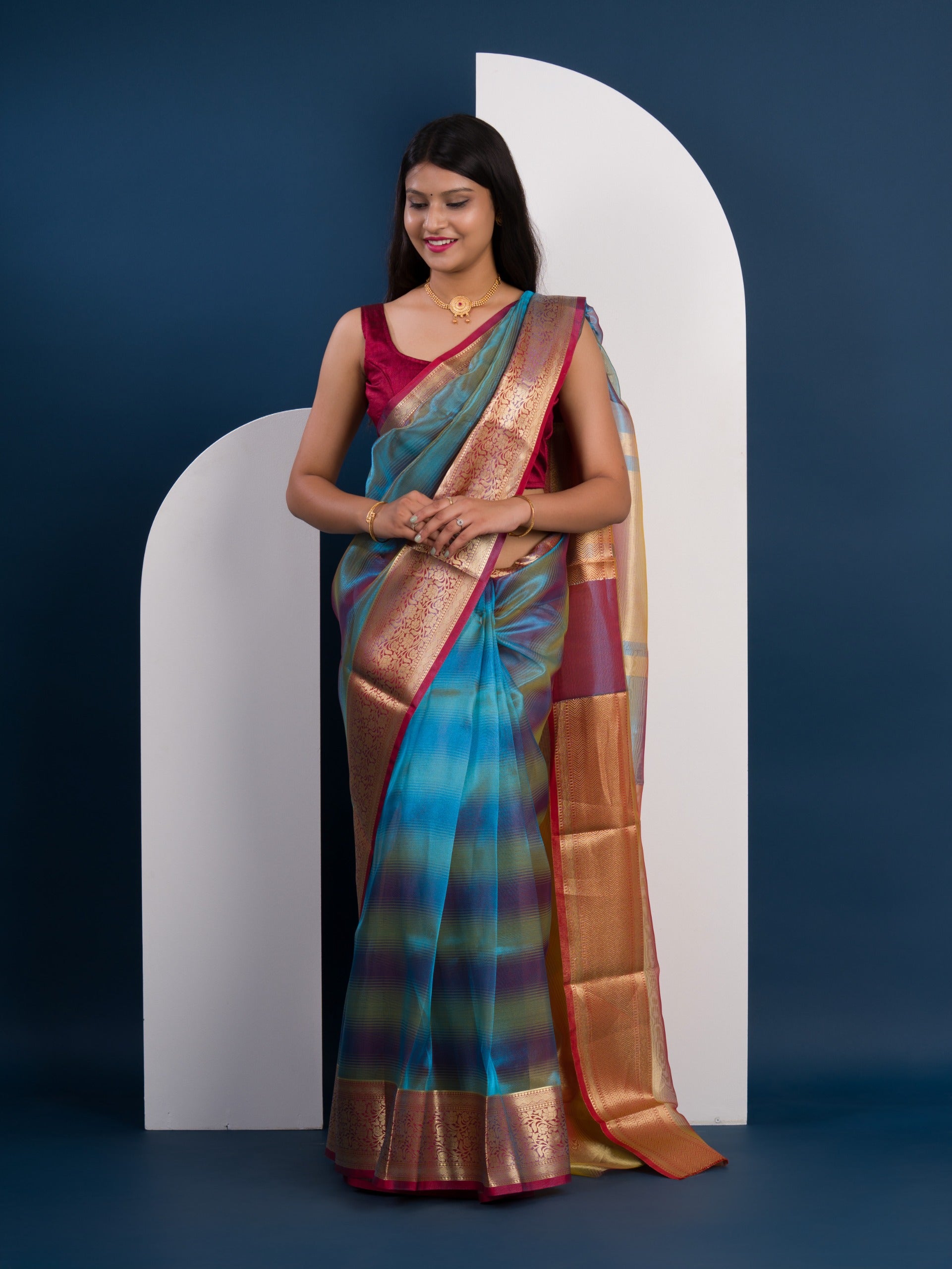 l Banarasi Silk Bollywood Style With Tissue work Saree