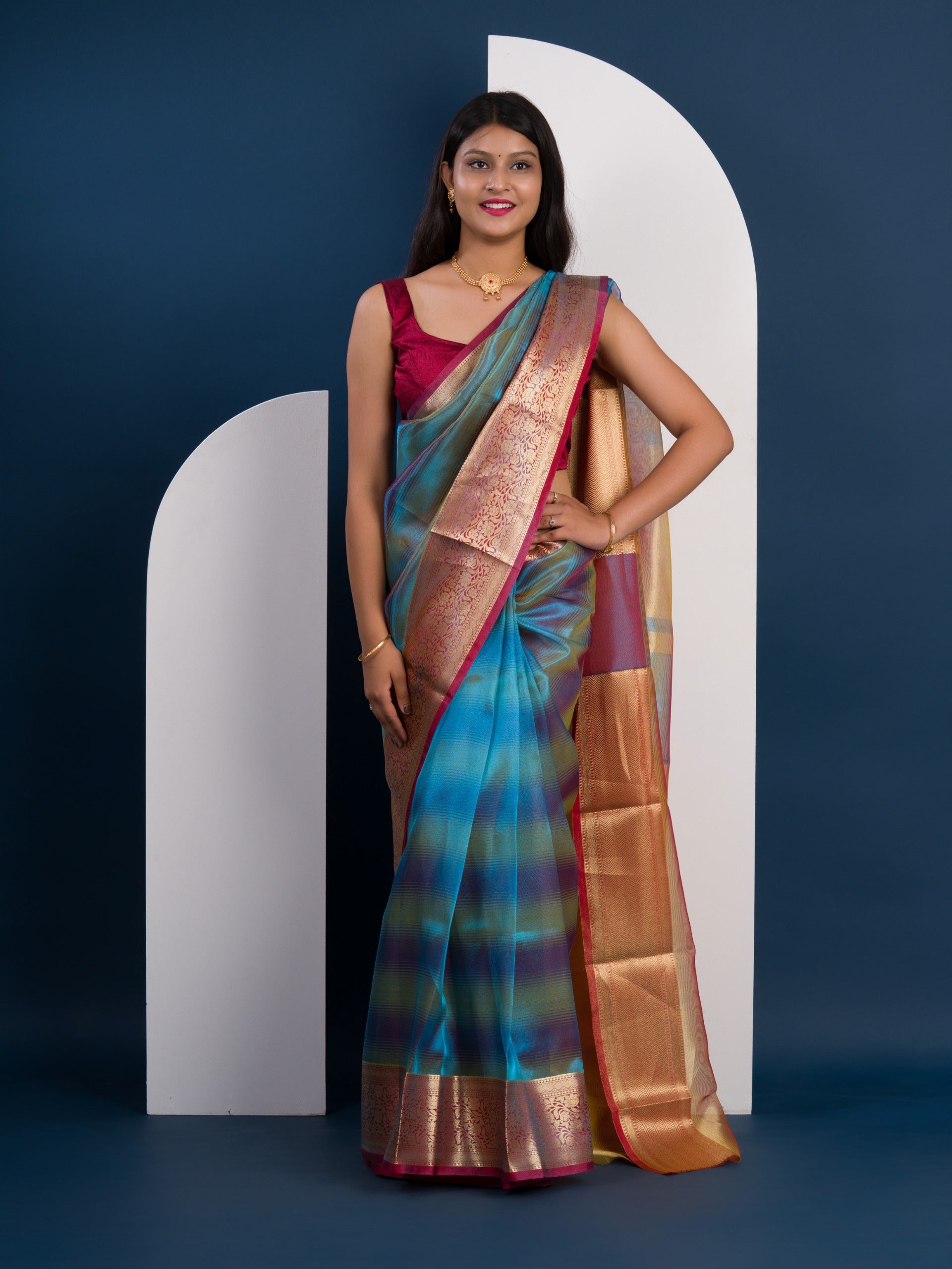 l Banarasi Silk Bollywood Style With Tissue work Saree