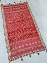 KcPc Pure Meenakari Khaddi Georgette Upada Janglaw Bandhani Neemzari Bridal Red Chunri Dupatta