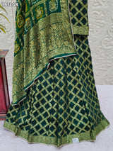 KcPc Rajasthani Beautiful Bandhej Gharchola LehengaKML