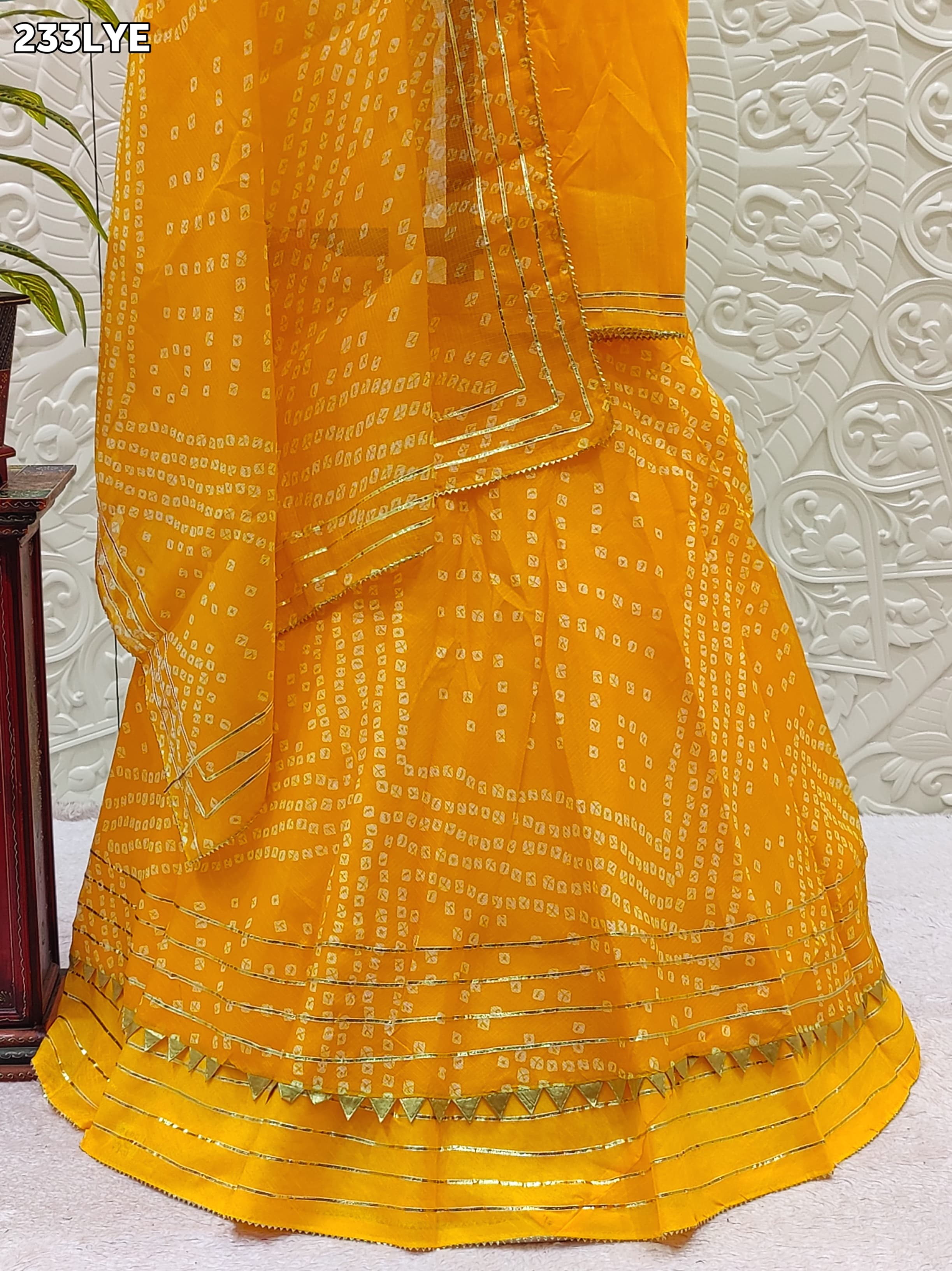 By Bandhani Lehenga With Traditional Wear