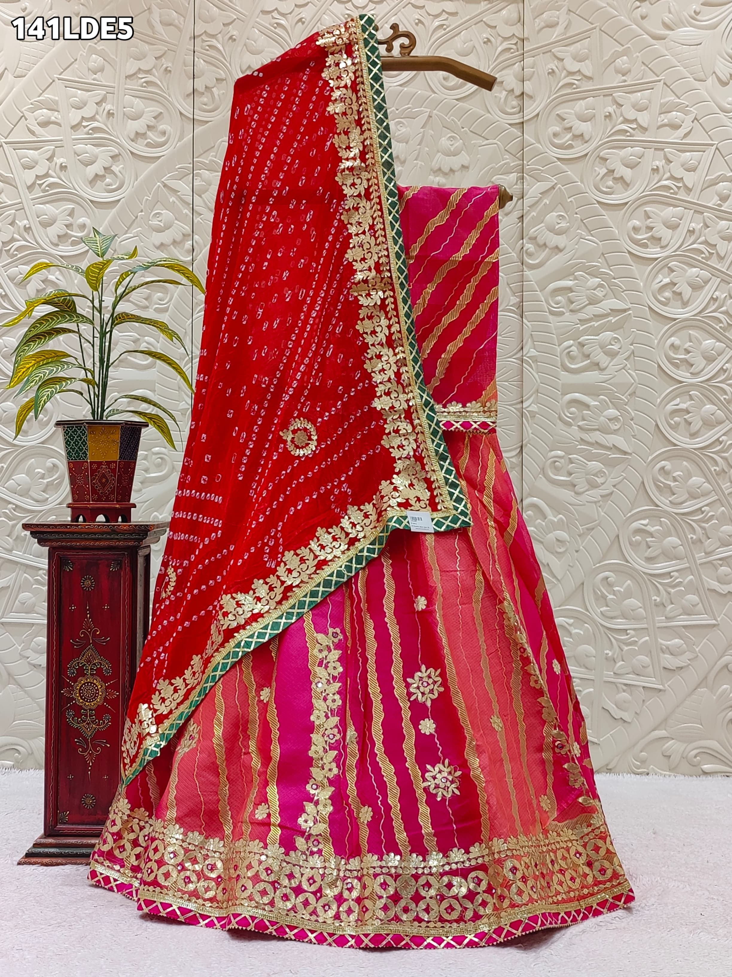 By Jaipuri Special LehengaWith Kota Doria Gotapatti Work