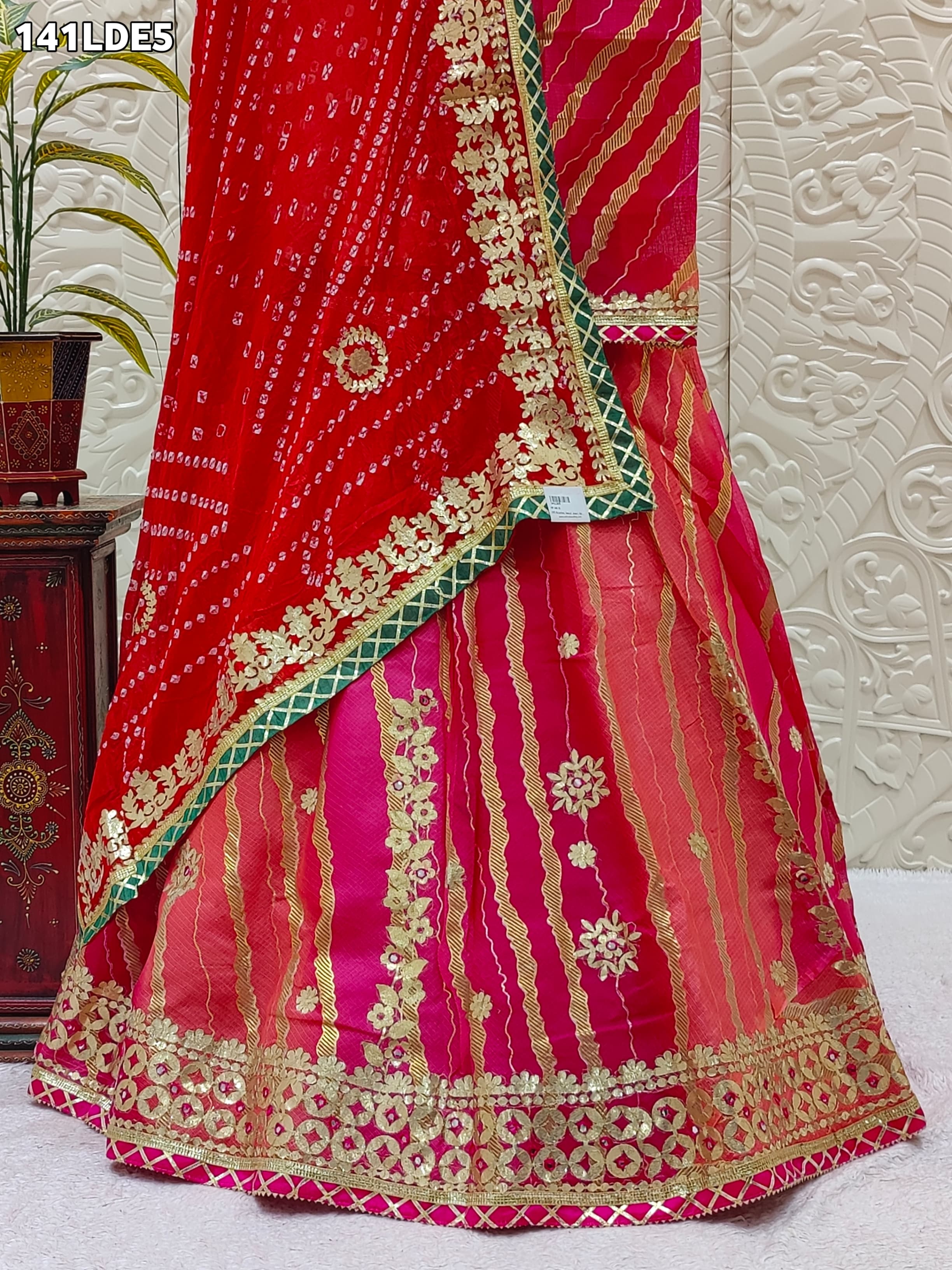 By Jaipuri Special LehengaWith Kota Doria Gotapatti Work