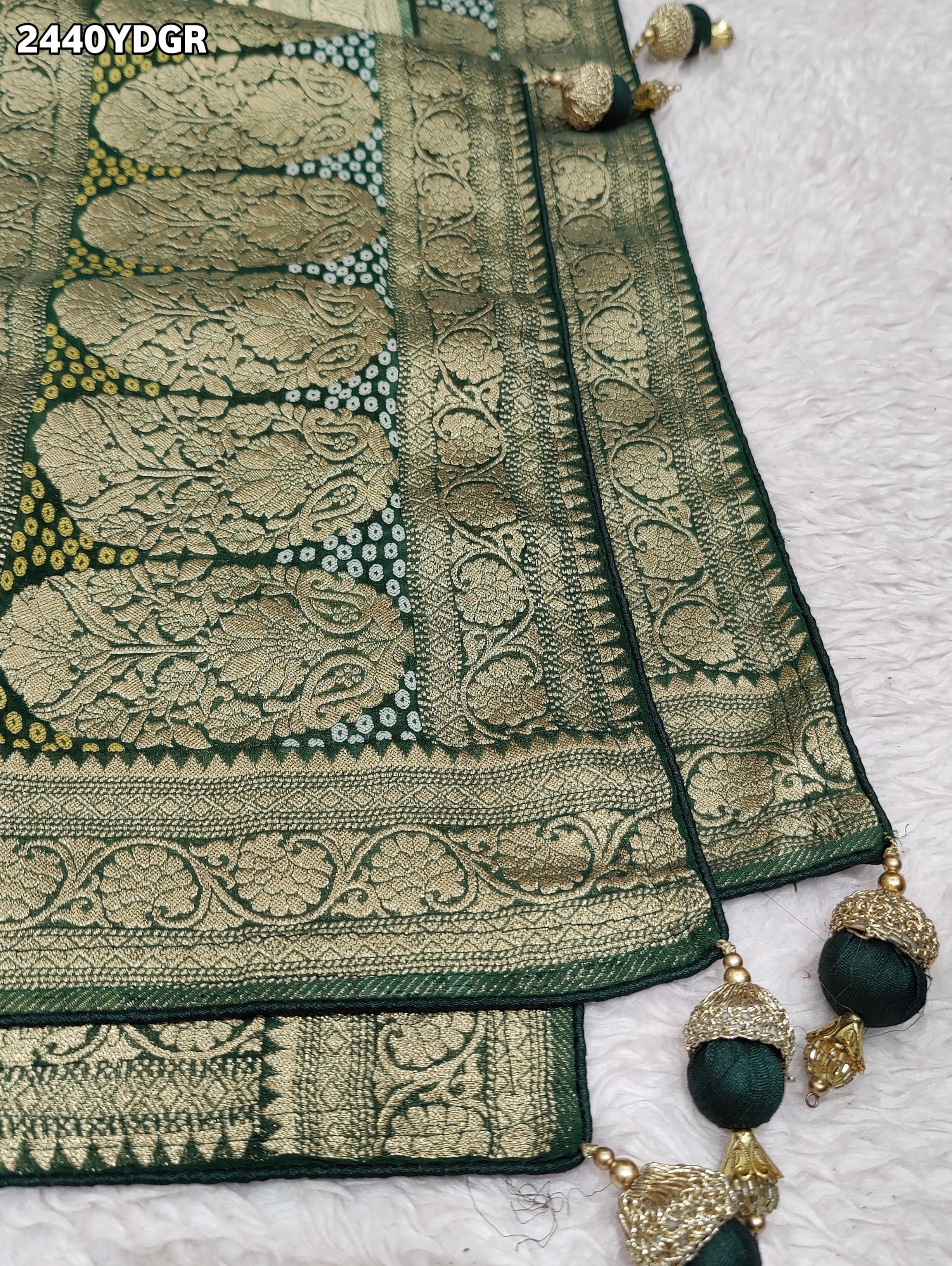 KcPc New Georgette Bandhani Style With Zari weaving Work Dupatta MOH