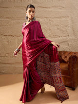 Ajrakh Print With Causal Wear Saree