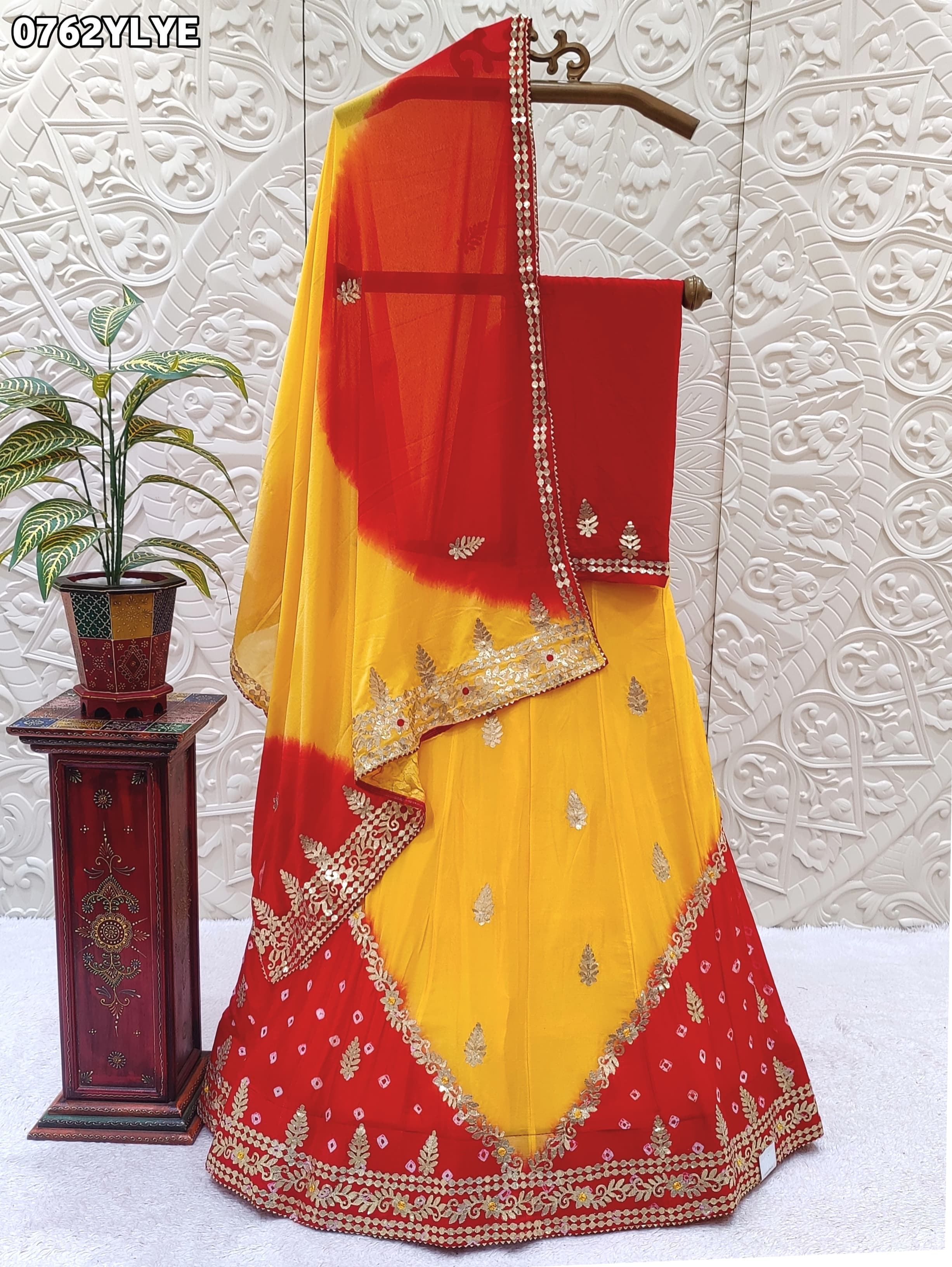 By Jaipuri Bandhani Lehenga With Traditional wear