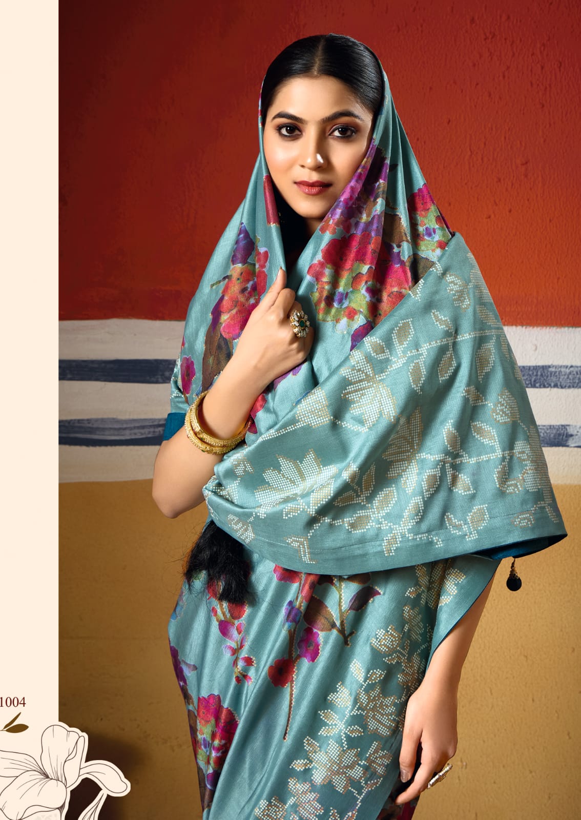 By Printed Saree With Casual Wear