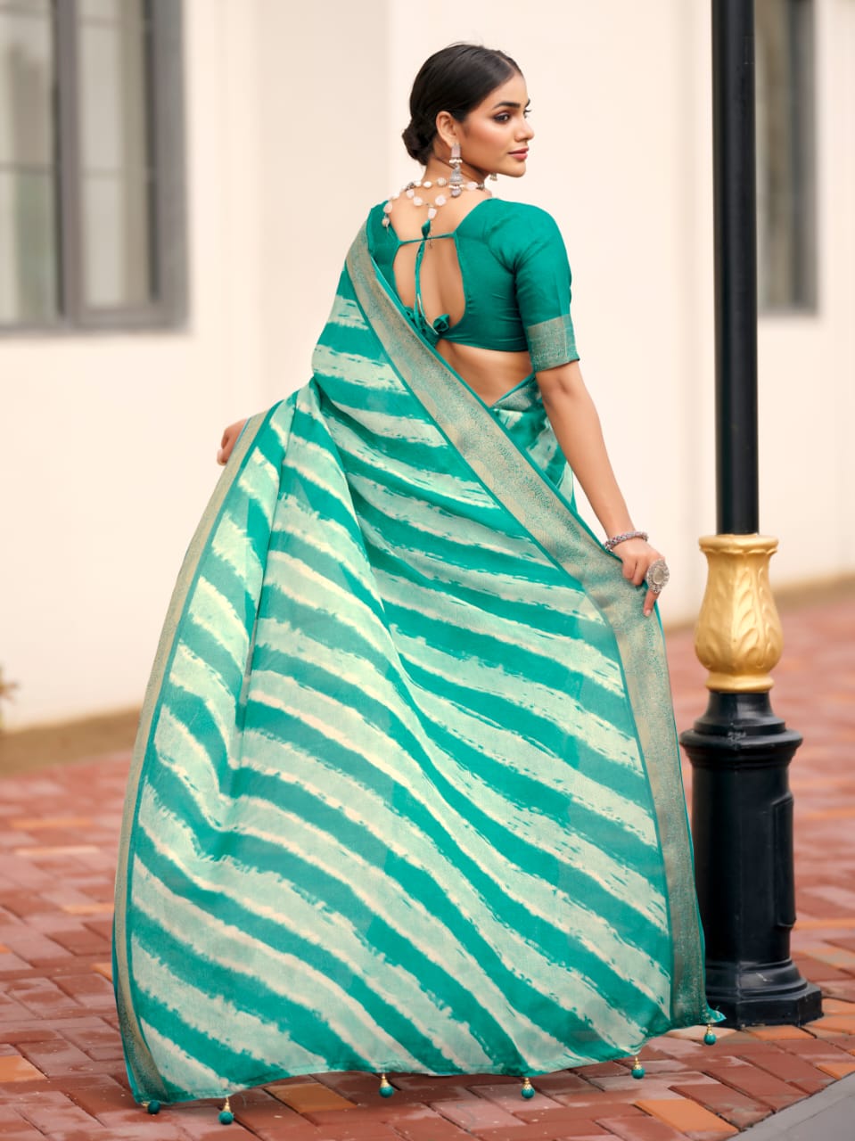 By Leheriya Saree With Casual wear