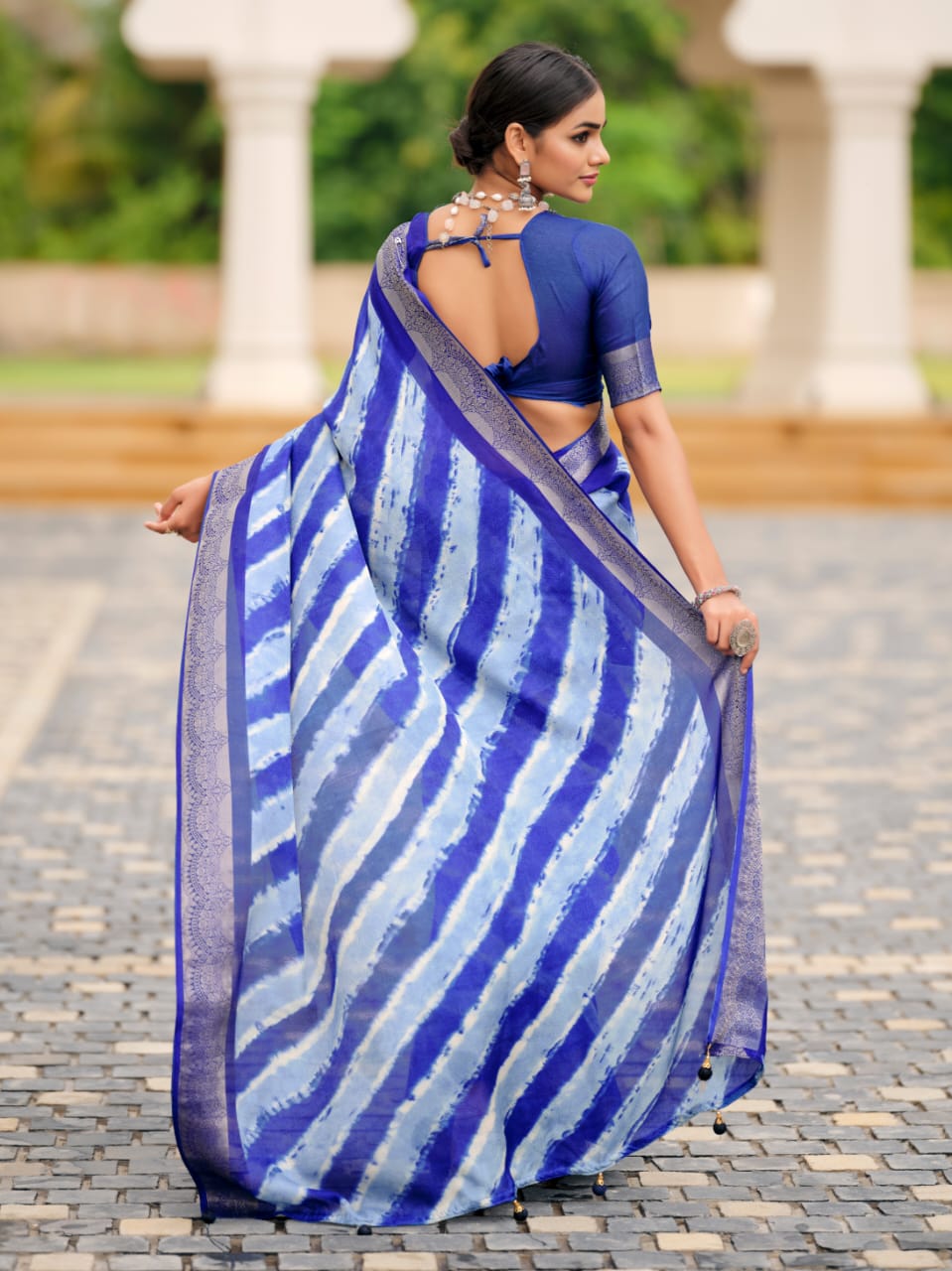 By Leheriya Saree With Casual wear