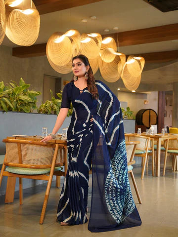 By Leheriya Style Saree