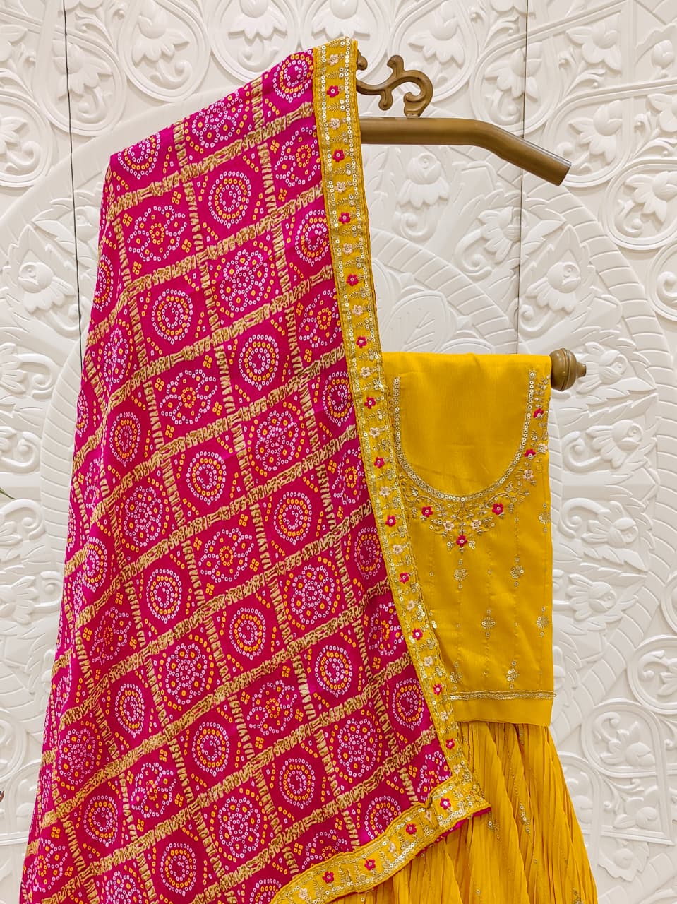 By Haldi Special Lehenga With Traditional Wear