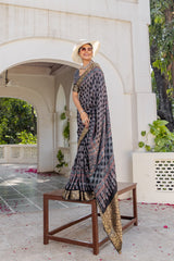 By Ajrakh Saree With Festive Wear
