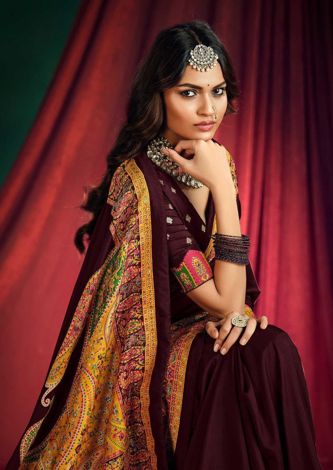 By Position PrintSaree