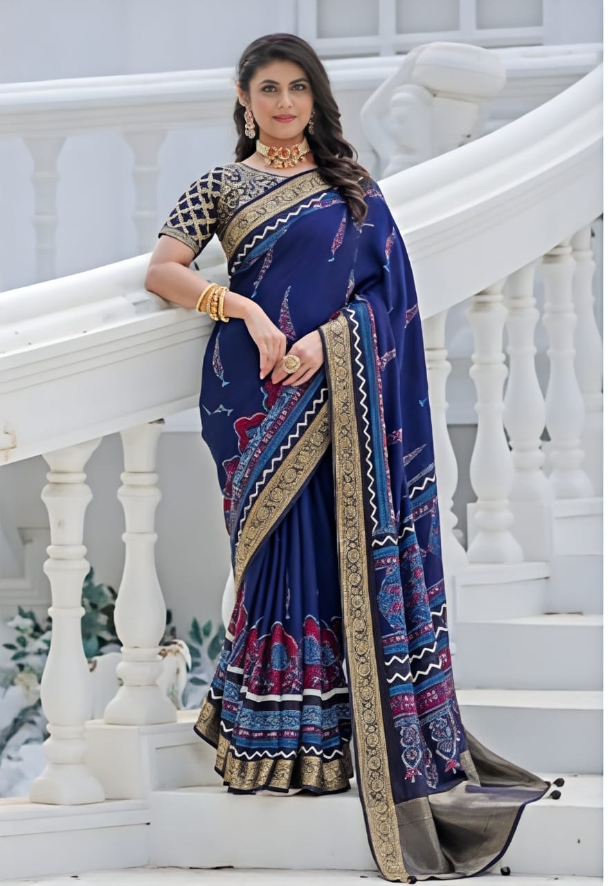 By Ajrakh Saree