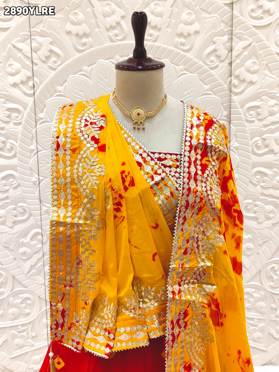 By Bandhani Lehenga With Traditional Wear
