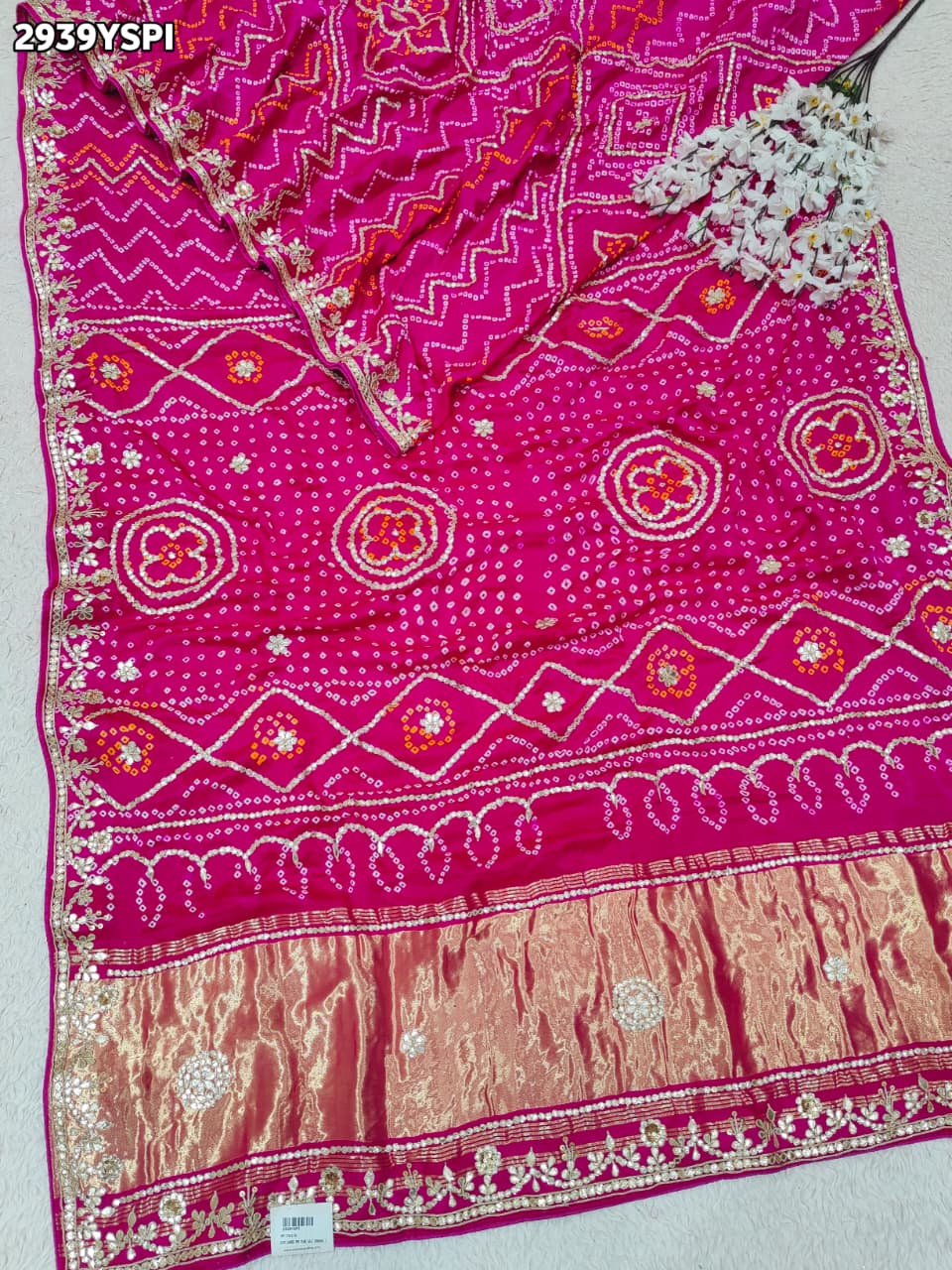 By BandhaniSaree With Traditional Wear