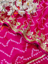 By BandhaniSaree With Traditional Wear