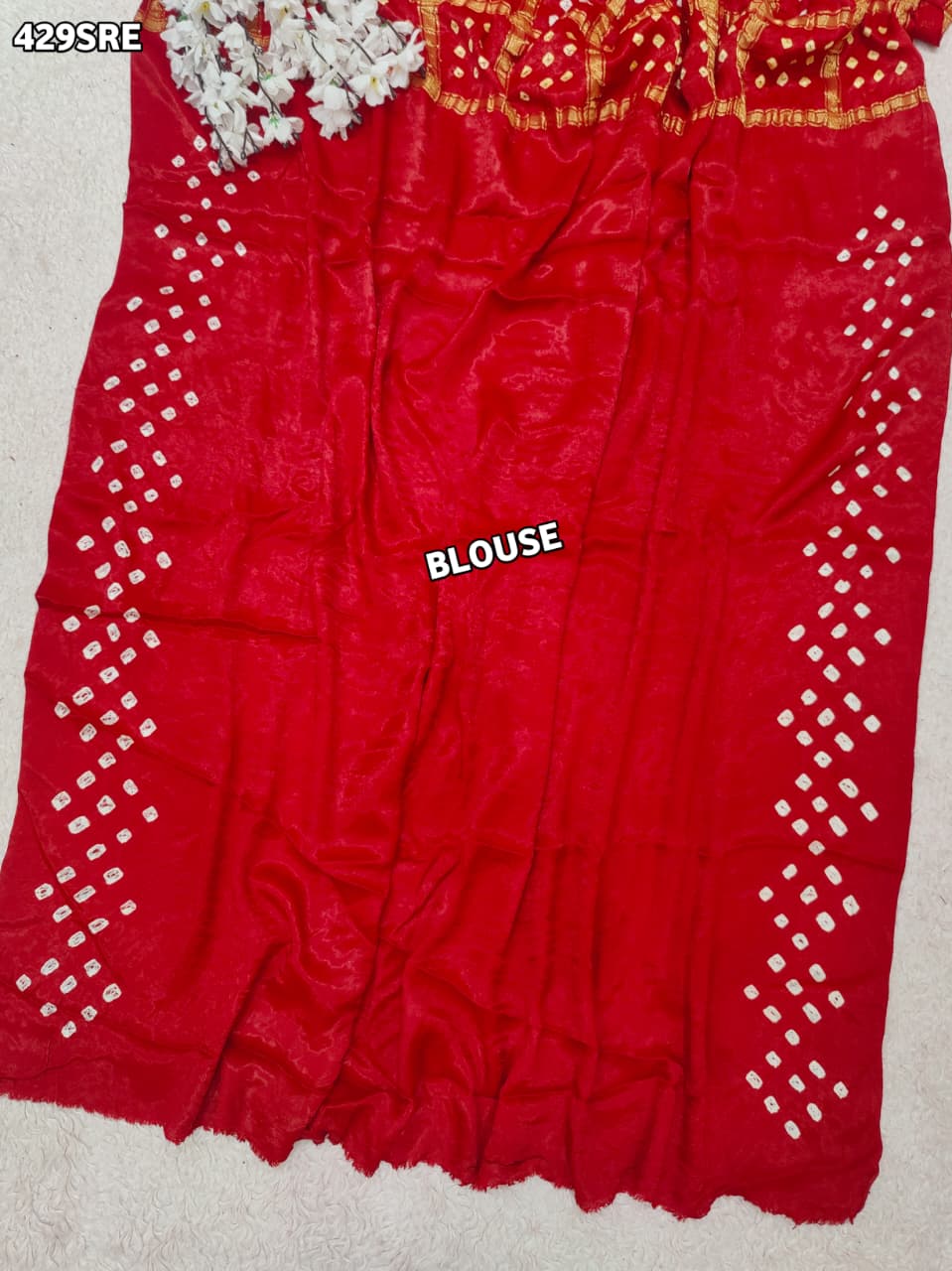 By Bandhani Saree With Festive Wear