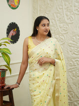 By Letest Elegant Banarasi Saree with Zari Border Perfect for Festive Wear
