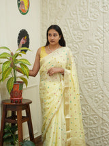 By Letest Elegant Banarasi Saree with Zari Border Perfect for Festive Wear