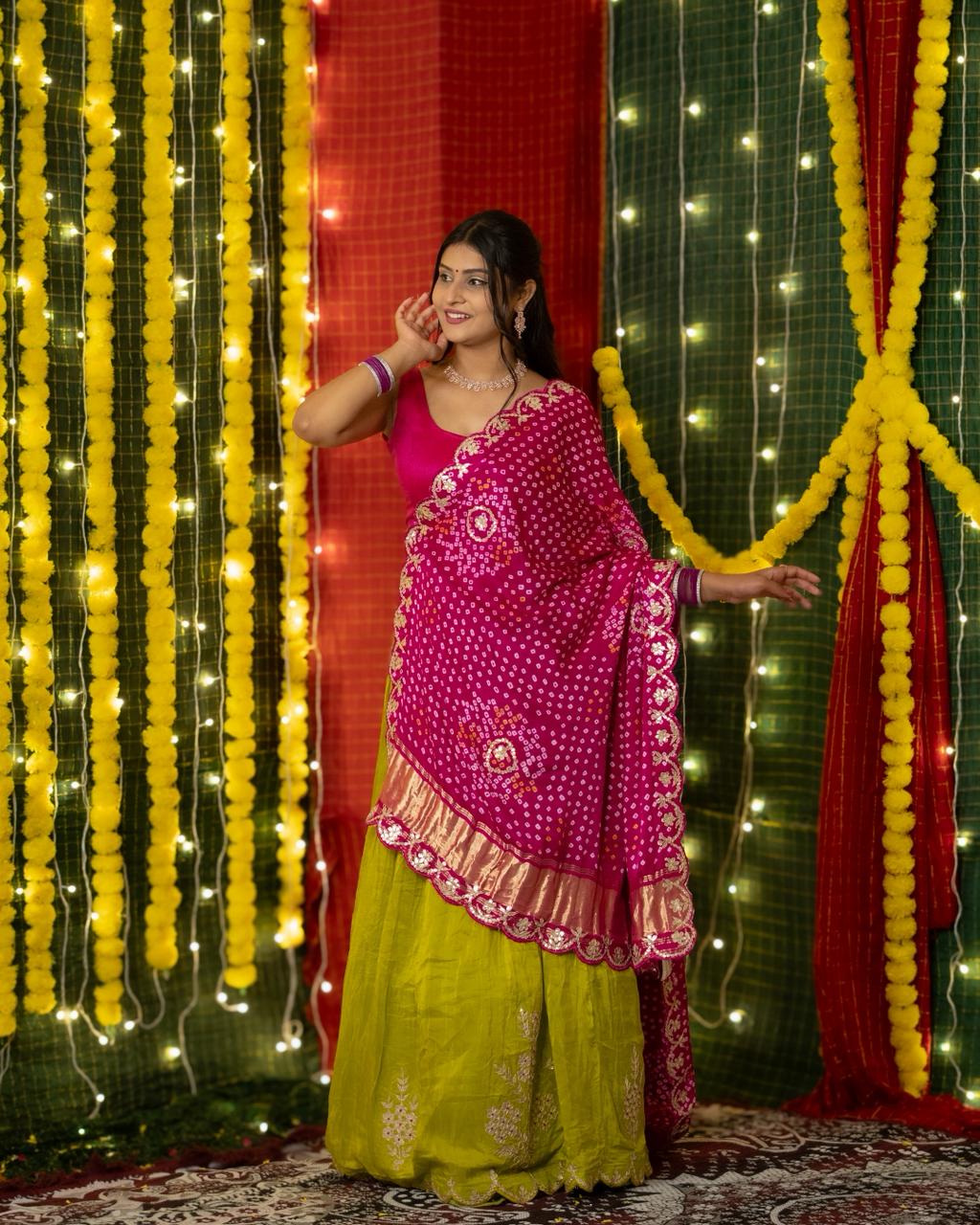By Haldi Special With Traditional Wear