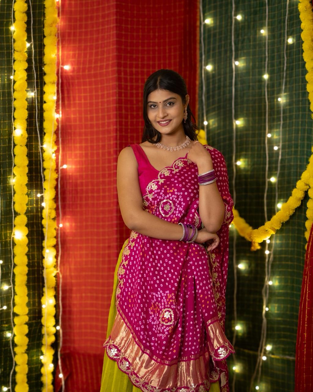 By Haldi Special With Traditional Wear