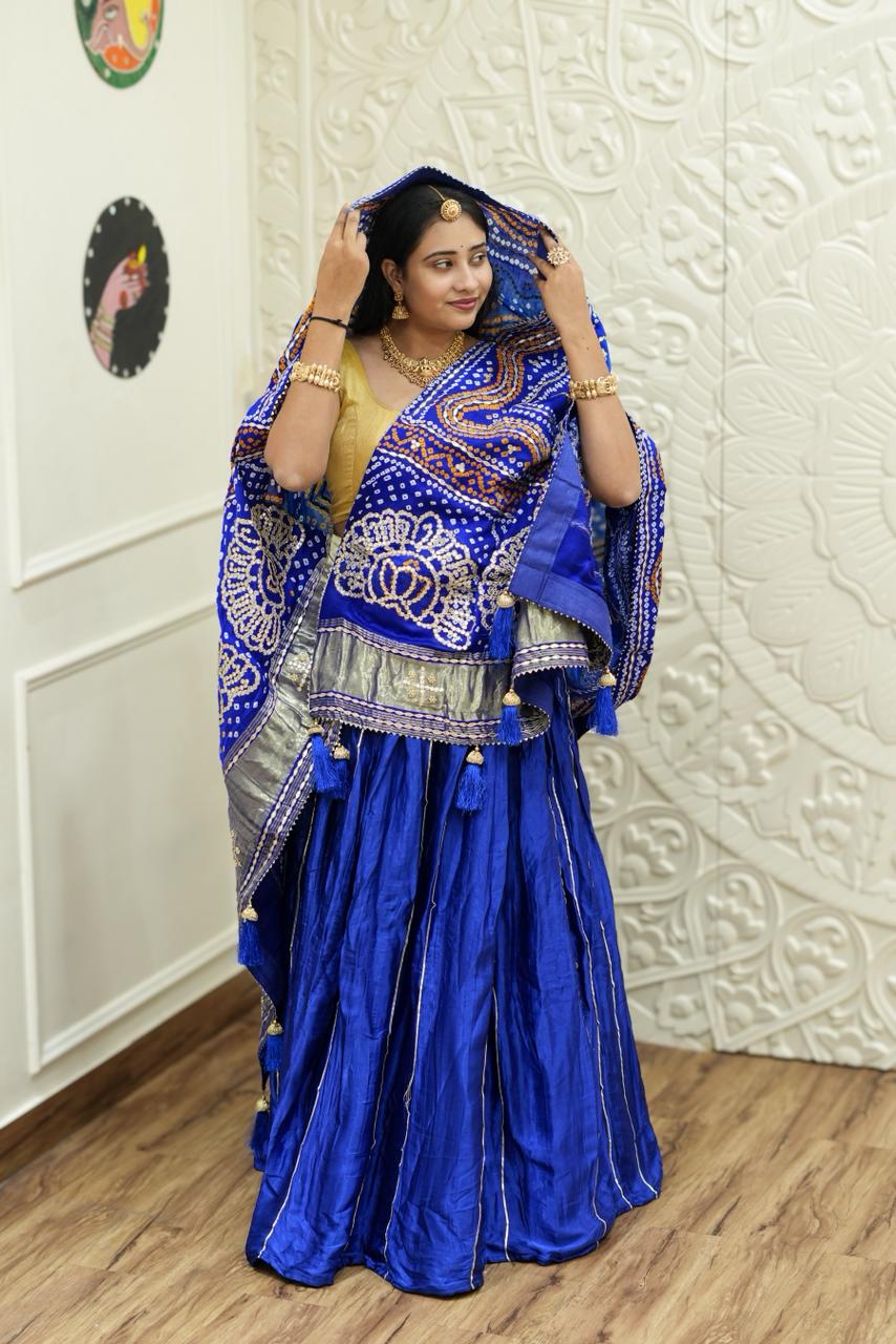 By Bandhani Lahenga With Traditional wear