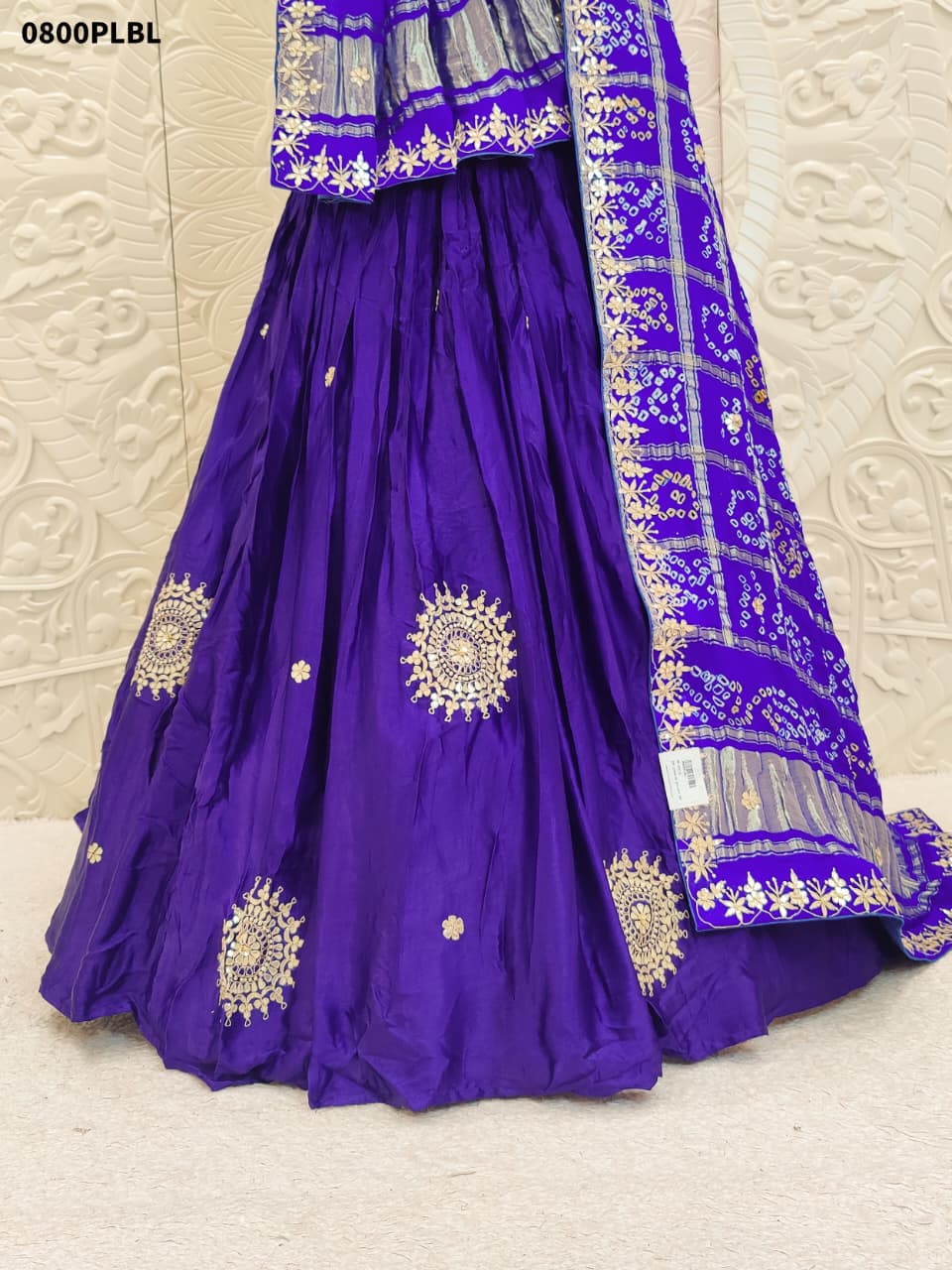 KcPc Pure Gajji Silk Lehenga & Dupptta With Gorgeous Gotapatti WorkBTU