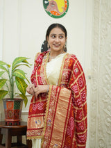 KcPc Pure Gaji Silk Aaratari Work Jardoji Odhna Dupatta kcpc