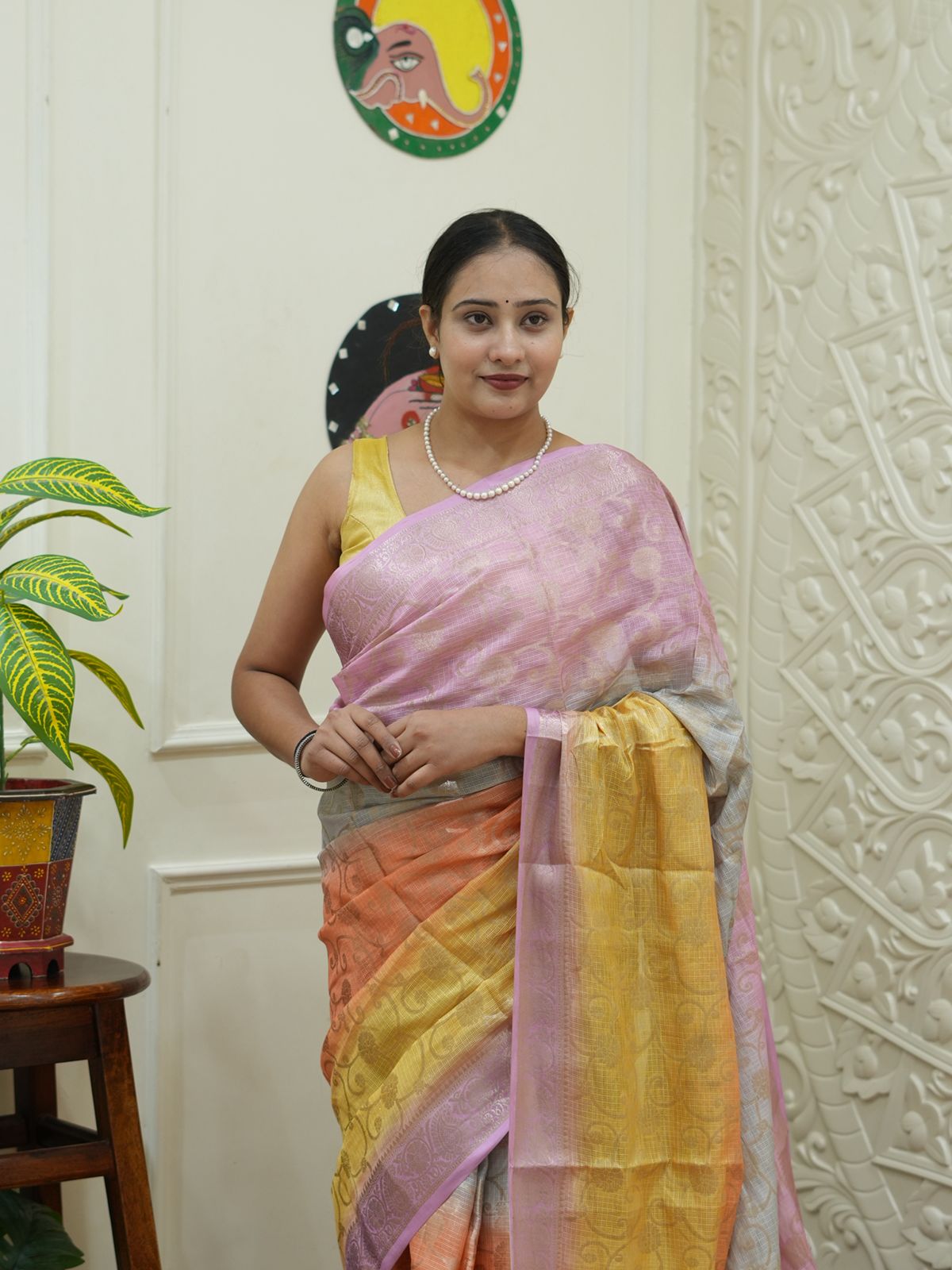 By Banarasi Saree WithParty Wear
