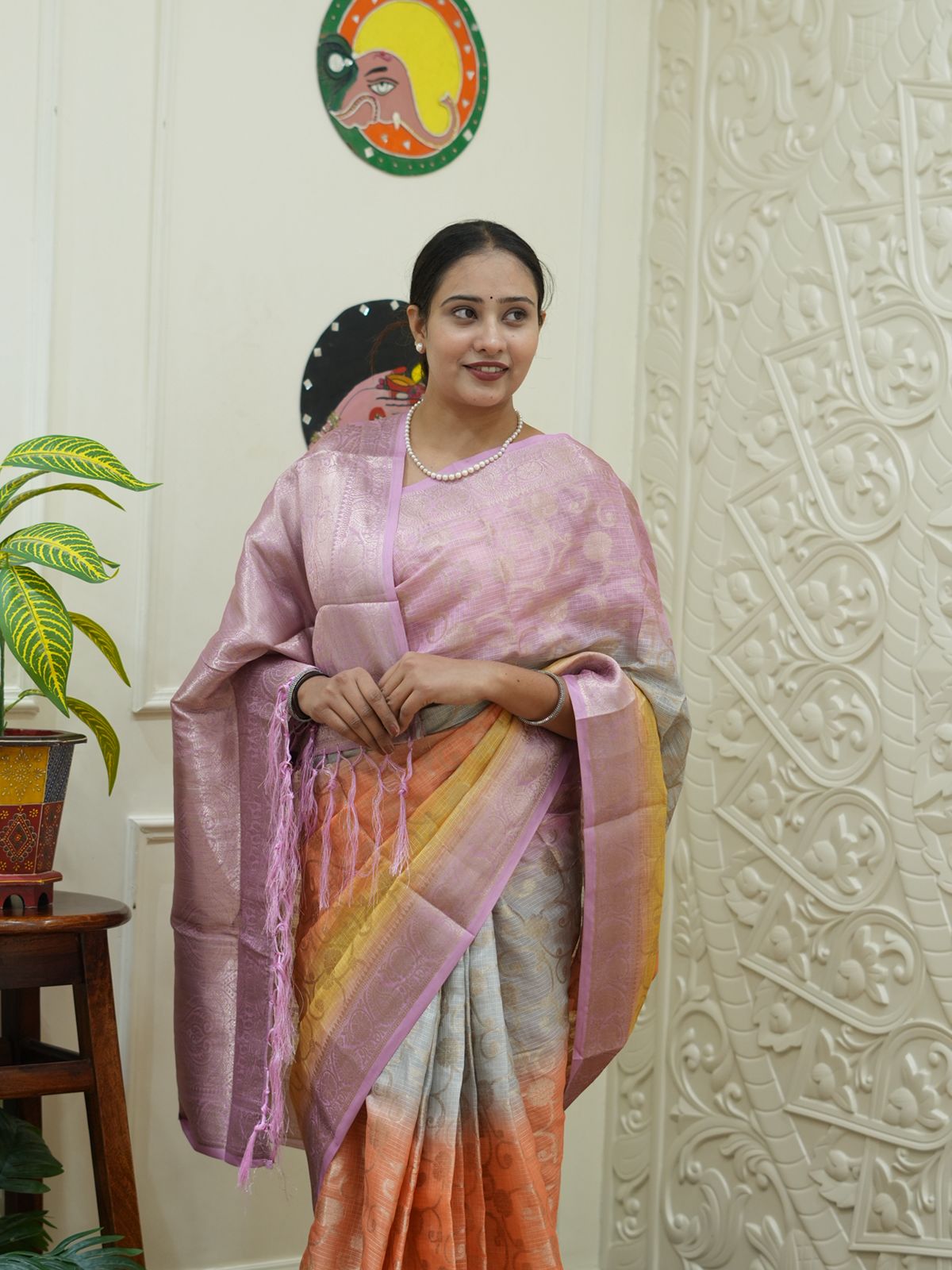 By Banarasi Saree WithParty Wear