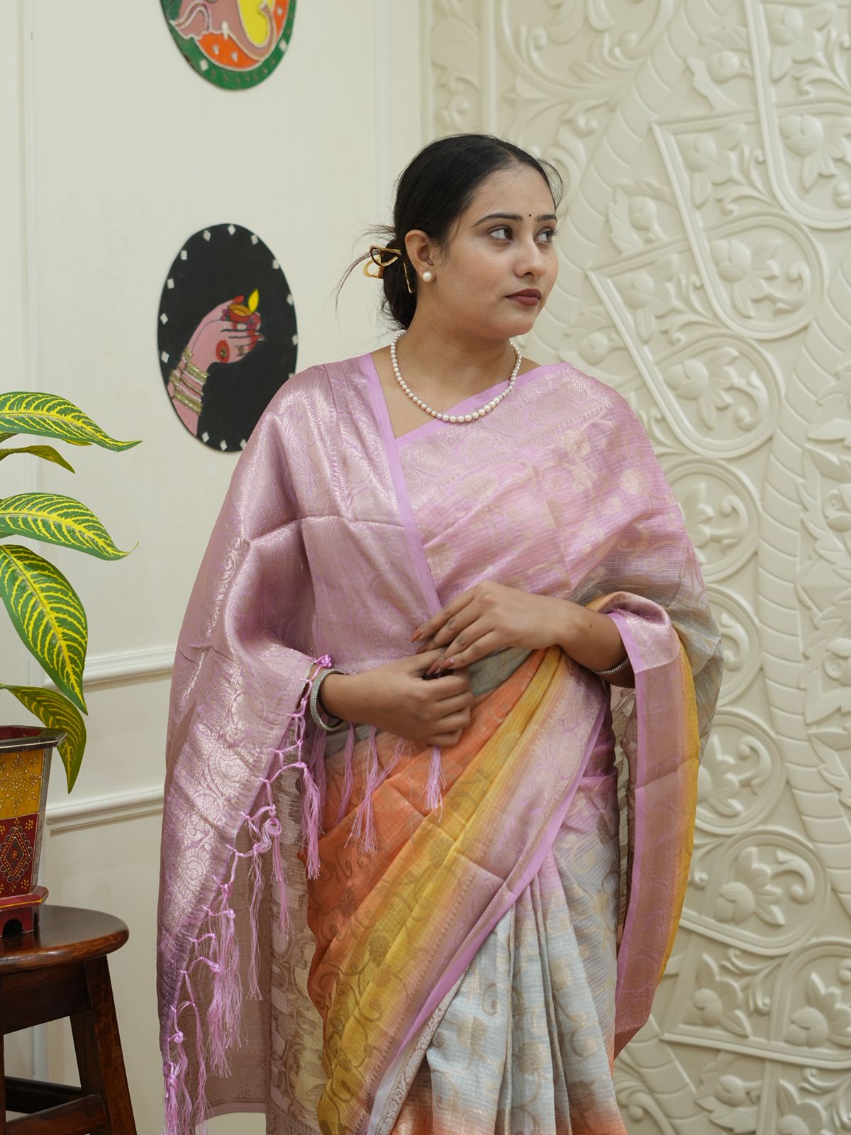 By Banarasi Saree WithParty Wear