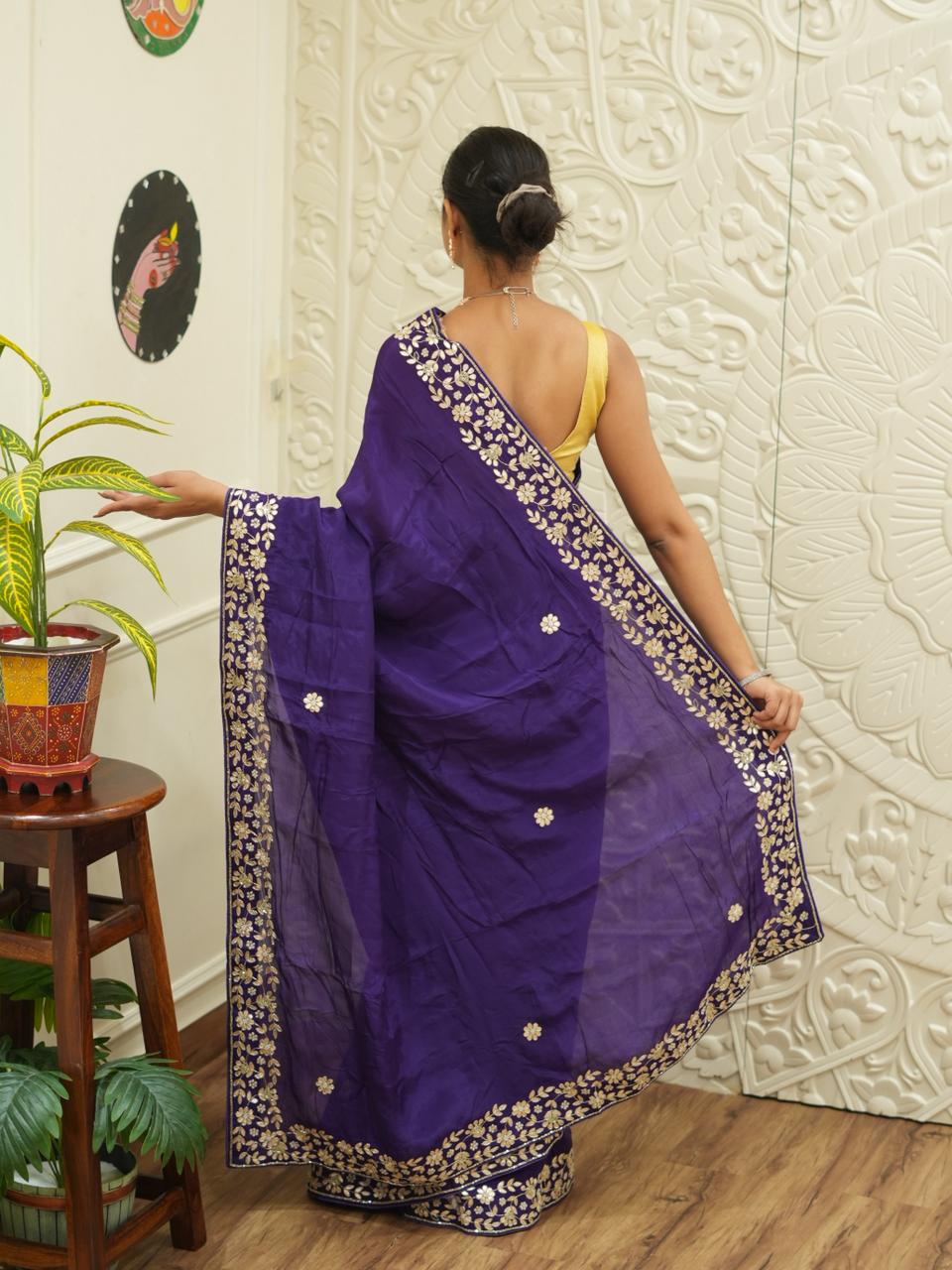 KcPc NewPremium HO Munga Silk Designer Saree with Zardosi & Gotapatti WorkAMT