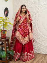 By Bandhani Style Lehanga With Festive Wear
