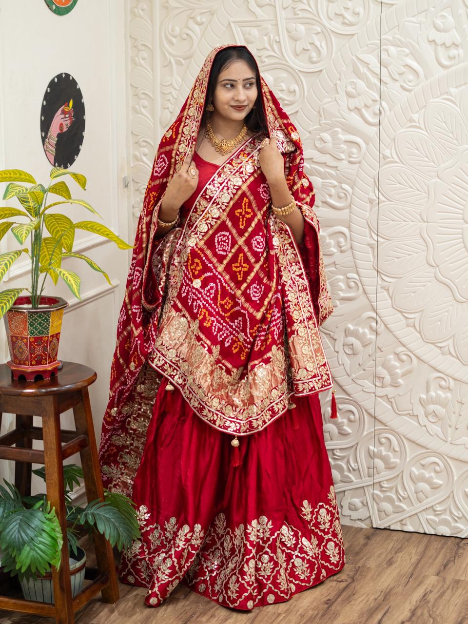 By Bandhani Style Lehanga With Festive Wear