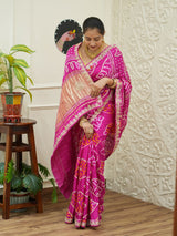 Gaji Silk Saree with Gota Patti work