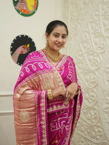 Gaji Silk Saree with Gota Patti work