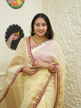 By Mhajani Saree With Gota Patti Work