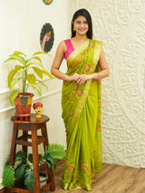 Buy Zari border Saree With Festive Wear