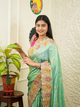 KcPc New Special Banarasi silk Jecard Embroidery Work Saree PAL