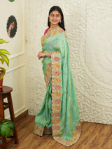 KcPc New Special Banarasi silk Jecard Embroidery Work Saree PAL