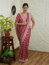 Georgette Bandhani With Kolkata Zardoji Work Saree