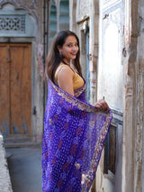 KcPc new Pure Chinon Bandhani Saree for Party & Traditional OccasionsAMT