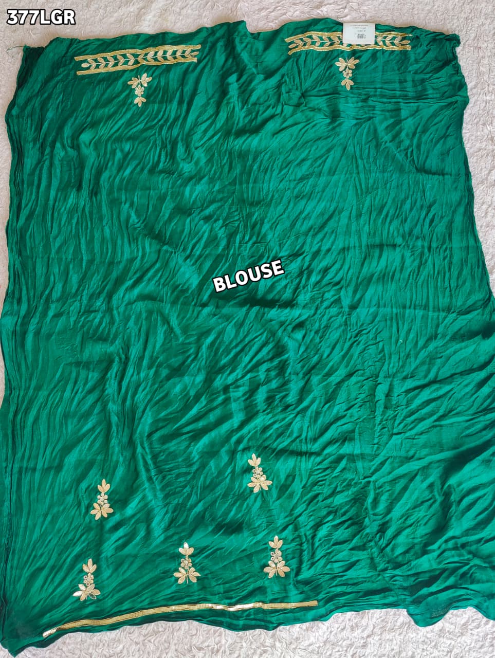 KcPc Pure With Pure Gaji Silk Dupptta Gotapatti zardoji Moti Foil work GreenBTU